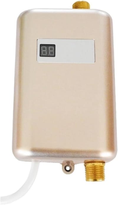 Doorstroomverwarmer - Boiler Elektrisch - Direct Warm Water - Temperatuur Display - 3800W - Goud