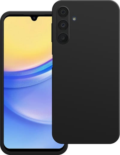 Cazy hoesje geschikt voor Samsung Galaxy A15 (4G/5G) Hoesje - Color Backcover - Zwart