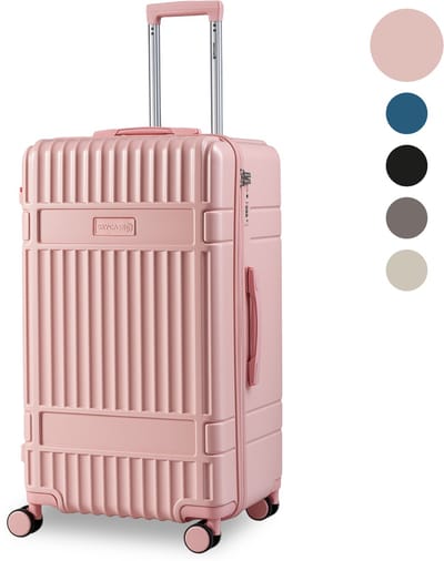 SKYCASES Trunk Reiskoffer – Classic Heritage – Extra Grote Koffer – 110L – TSA Slot – Lichtgewicht Trolley – 78x44x36 cm – Trunk Rolkoffer – Spinner Wielen – Roze