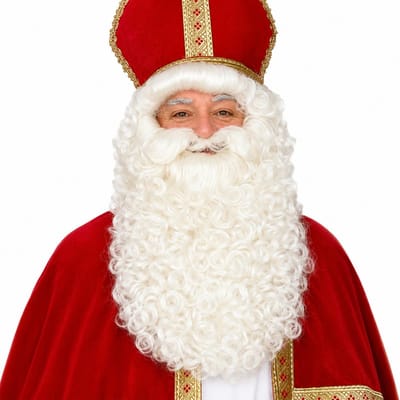 Pruik + baard Sint Luxe