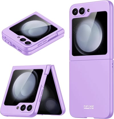 Geschikt voor Samsung Galaxy Z Flip 6 5G - Harde PC - Schokbestendig - Bumper Hoesje - Paars