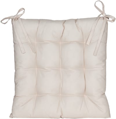 Anna's collection Stoelkussen gewatteerd - zand/beige - 38 x 38 cm - binnen/buiten - zitkussens - tuinkussens