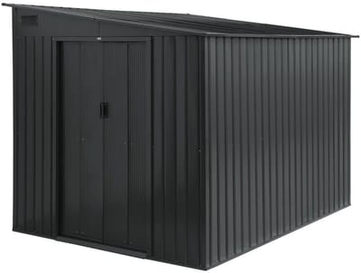 sweeek - Tuinhuis staal aanbouwbaar 5,5m² met verankeringskit l 258 x b 212,5 x h 195cm - lome