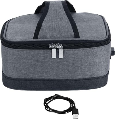 Geïsoleerde lunchtas - Warme maaltijd tas - Maaltijd warm houden - USB verwarming - 22 x 16 x 10 cm