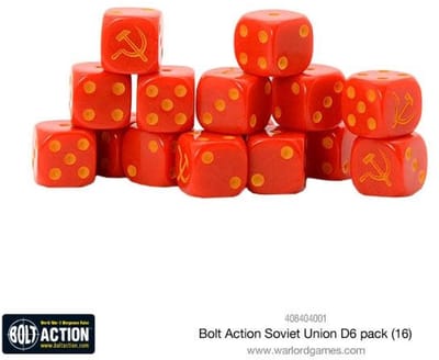 Soviet union d6 dice pack (Bolt action nieuw)