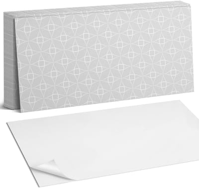 Coloray Plaktegels - Geometrisch rasterpatroon Zelfklevende Wandtegels - 40 cm x 20 cm - Grijs Plaktegels - 10 stuks - Rechthoek PVC Tegels - Plaktegels Badkamer - Vloertegels Zelfklevend - Vinyl Tegels Zelfklevend - Portugese Tegels