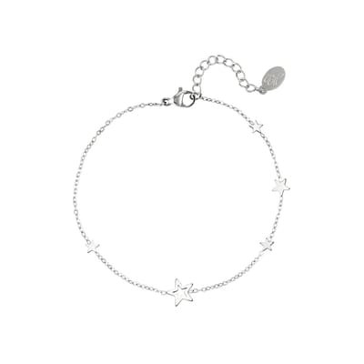 Armband Met Sterren | Zilver | Sieraden | Stainless Steel | Rvs | 16 cm | Vrouwen | Yehwang