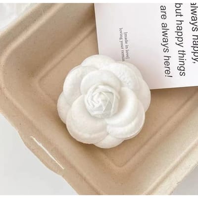 Heren en Dames Nieuwe High-end Mode Corsage Kleine Broche Stof Zijden Sjaal Gesp Speld Kledingaccessoires white