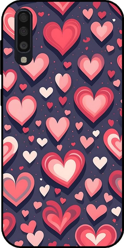 Smartphonica Telefoonhoesje Geschikt voor Samsung Galaxy A70/A70s met Hartjes Opdruk - TPU Backcover Case With Heart Design geschikt voor Samsung Galaxy A70;Samsung Galaxy A70s