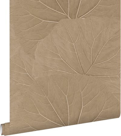 ESTAhome behang bladeren zand beige - 53 cm x 10.05 m - 139917