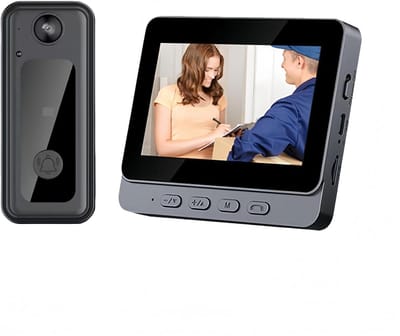 Lexium Video deurbel zonder abonnement - Deurbel met camera - Draadloze video deurbel - Beveiliging woning - Deurbel met app - Slimme deurbel - Geen maandelijkse kosten - Beveiligingscamera - WiFi deurbel - Voor smartphone en tablet