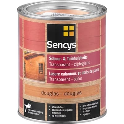 Sencys Tuinhoutbeits Tuinhuis En Schutting Transparant Douglas 0,75l