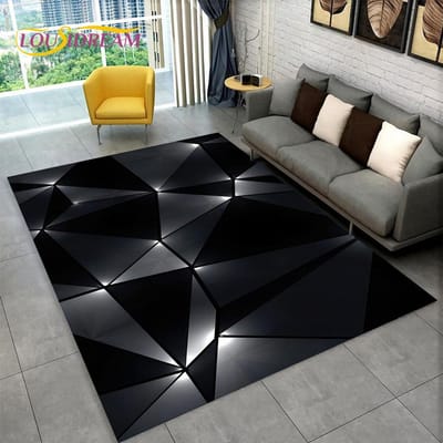 3D abstracte moderne geometrische illusie gebied tapijt, tapijt tapijt voor woonkamer slaapkamer bank deurmat decor, kinderspel antislip vloermat 100x150cm