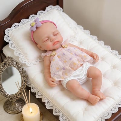 Babypoppen Meisje - Realistische Pop - Rollenspel - Volledig Siliconen - 30 cm - Roze