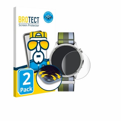 BROTECT - Screenprotector voor Oppo Watch S - Folie Beschermfolie transparant volledig dekking - 2 Stuks