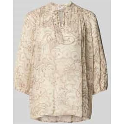 Regular fit 3/4-blouse met paisleymotief