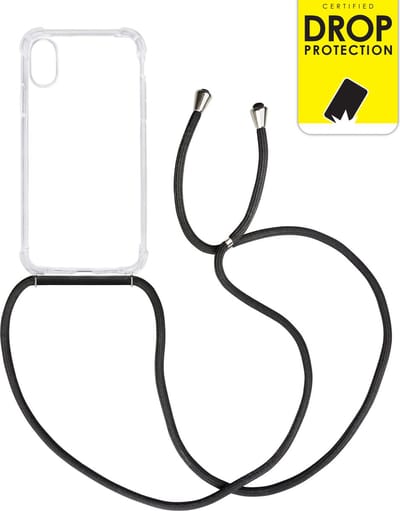 My Style Doorzichtig Telefoonhoesje geschikt voor Apple iPhone X Flexibel TPU | My Style Loop Hoesje met koord | Doorzichtig Hoesje iPhone X - Transparant