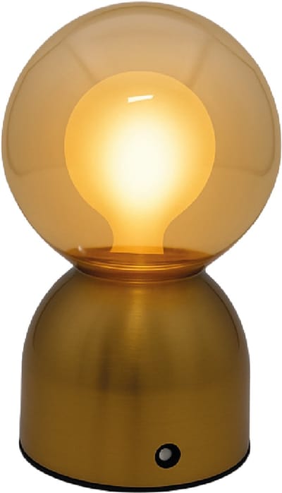 Luxus Europe - Tafellamp Touch Lina Goud - Draadloze LED Tafellamp Binnen - USB-C Oplaadbaar - Touchbediening - Dimbaar - 3 Lichtkleuren