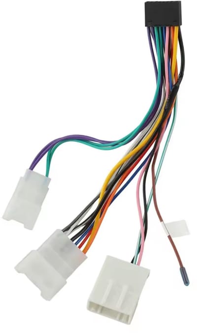 Iso kabelset voor Carplay en autoradio | Geschikt voor o.a. Toyota Corolla Aygo Verso Avensis Rav4 Auris Yaris Prius Hiace Hilux Terios | kabel adaptor stekker connector aansluiting verloopstekker adapter | 2000 - 2016