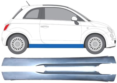 Volledige dorpel voor Fiat 500 2007-2018 / Links + Rechts / Set