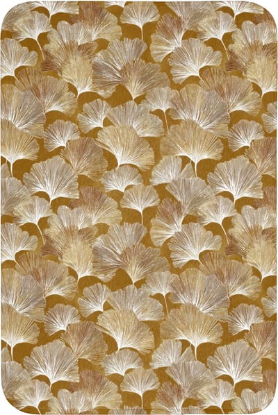 Badmat 60x90 cm - Antislip - Ginkgo - Bladeren - Goud - Badmatten voor badkamer - Badkamermat - Douchemat - Badkamer mat