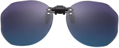 Gepolariseerde Clip-on Zonnebril voor Vrouwen en Mannen - Veelhoekig Frameless Design met UV400 Bescherming