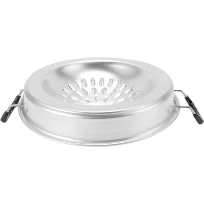 Thaise BBQ Grillpan 2 in 1 Anti-aanbak Gelijkmatige Verhitting Aluminium Hot Pot Grill Houtskoolpan voor Binnen Buiten 30cm/11.81in Original Color