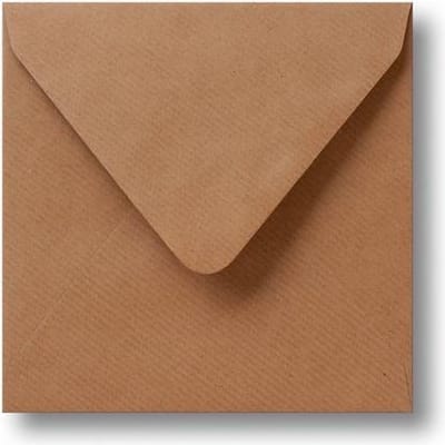 Envelop 16 x 16 Kraft Bruin, 100 stuks