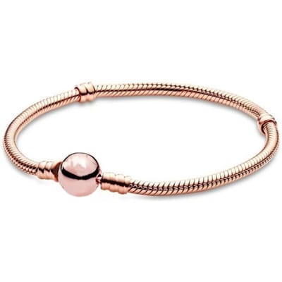 100% 925 Sterling Zilveren PavéSignature Emmer En Bal Gesp Slangenketting Armband Voor Pan 'S Charm Modieuze Diy Sieraden beige