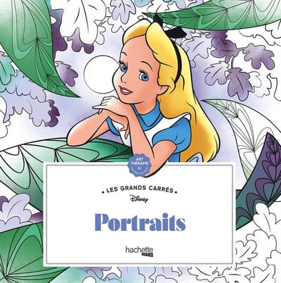 Les Grands Carrés Disney Portraits - Hachette - Kleurboek voor volwassenen