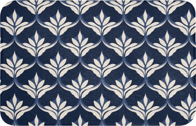 Badmat 80x50 cm - Antislip - Modern - Ontwerp - Blauw - Badmatten voor badkamer - Badkamermat - Douchemat - Badkamer mat