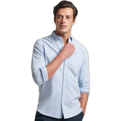 Superdry - Oxford overhemd met lange mouwen - Heren - Lange mouwen shirts