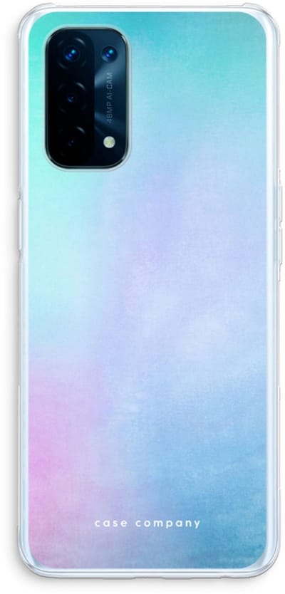 Case Company® - Hoesje geschikt voor Oppo A74 5G hoesje - Mist pastel - Soft Cover Telefoonhoesje - Bescherming aan alle Kanten en Schermrand