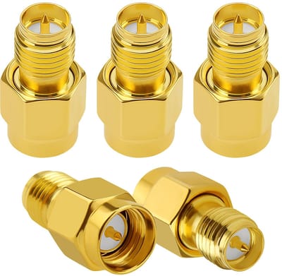 Adapter Set Connectoren - RF Verloopstukken - Antenne Koppeling - Hoge Frequentie Stabiliteit - 5 Stuks - Goudkleurig
