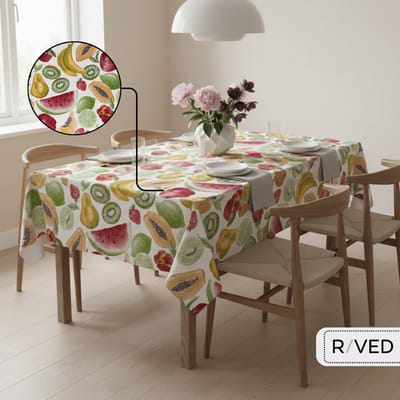Raved Tafelzeil 140 cm × 220 cm – Watermeloen-dessin – Rood PVC Afwasbaar