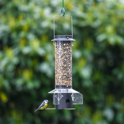 CJ Wildlife Voedersilo voor Tuinvogels - Leto - Aanbevolen door Vogelbescherming Nederland - Vogelvoedersilo voor Kleine Vogels - Hangend Vogelvoederhuisje - Vogelvoer Silo