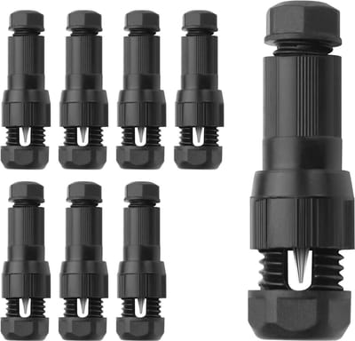 Pack van 8 Kabelclips voor Robotmaaiers en Tuinverlichting - T-tak Verbinder met Snelle Koppeling en Stripvrije Montage
