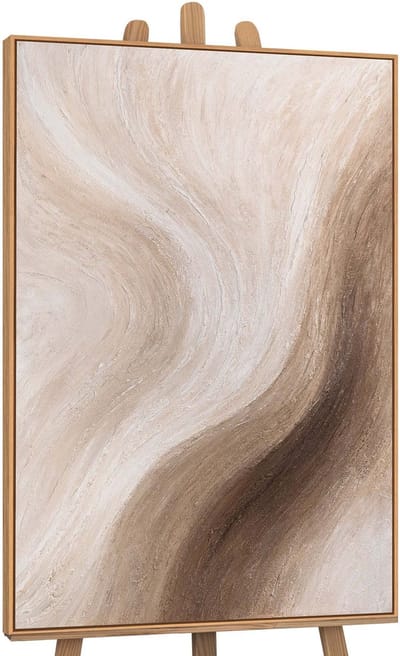 Canvas schilderij handgeschilderd desert whisper abstract – YS-Art Gallery – Luxe wanddecoratie voor woonkamer – Modern schilderij voor slaapkamer en hal