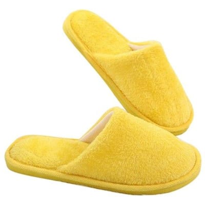 Winter Dames Furry Pantoffels Zachte Pluche Kruis Faux Fur Schoenen Binnen Dames Platform Sandalen Open Teen Pluizige Huis Slides 36-37 yellow