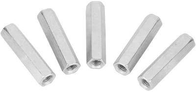 Dailygoods- Staafmoer M8 x 50 Roestvrij Staal - Zeskantmoer - Bevestigingsmiddelen - Corrosiebestendig - Glad Oppervlak - Hoogwaardige Kwaliteit - Moeren