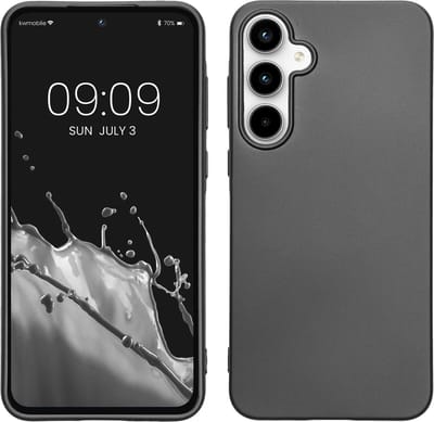 kwmobile telefoonhoesje geschikt voor Samsung Galaxy A55 5G - Hoesje voor smartphone - Back cover in metallic grijs