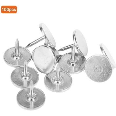 100 stuks platte kop bekleding nagel rond antiek meubel decoratieve punais 9mm diameter * 8mm length zilver