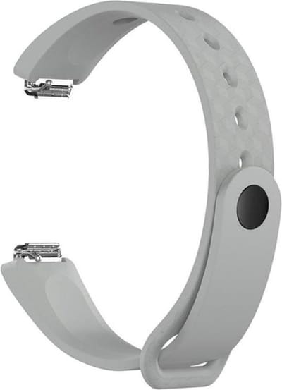 KELERINO. Siliconen bandje geschikt voor Fitbit Inspire (HR) - 3D Design - Grijs - Small