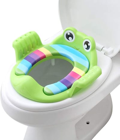 Baby Toilet - Potje Trainer - Zindelijkheidstraining Kind - Verstelbare Voetsteun - 38 x 36 x 8 cm - Groen