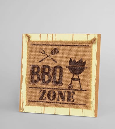 Paper Dreams Bordje Bbq Zone 20 Cm Hout Naturel