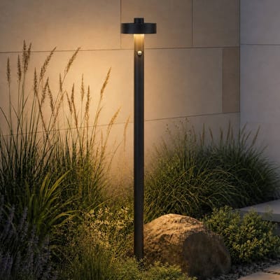 Lucande LED tuinpadverlichting Nirella, 100 cm, zwart, CCT, sensor