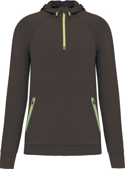 PROACT® Unisex sportsweater Met Capuchon En Halsrits PA360 - Dark Grey - XXL