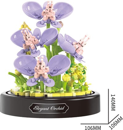 Balody Orchids/Orchidee bloem - 16345 - Nanoblocks / miniblocks - Bouwpakket - Hobby - 3D puzzel - 374 bouwsteentjes
