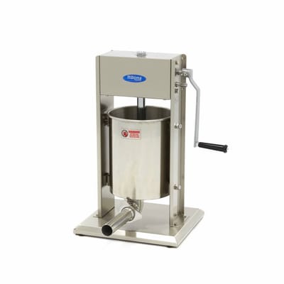 Worstenvuller - Vleesmolen Accessoire - Zelf Worsten Maken - Professioneel Verticaal Model - 10 Liter Capaciteit - Zilverkleurig