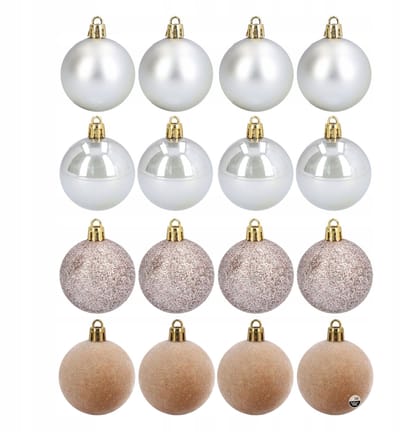 16x Kerstballen 6 cm Onbreekbaar Mat Eikel Glitter Fluweel